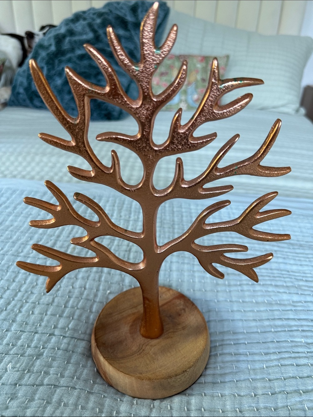 Metal Coral Jewelry Tree - Rose Gold Tone
